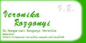 veronika rozgonyi business card